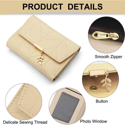 Damen Geldbeutel aus Veganem Leder mit Kartenfächer und