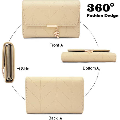 Damen Geldbeutel aus Veganem Leder mit Kartenfächer und