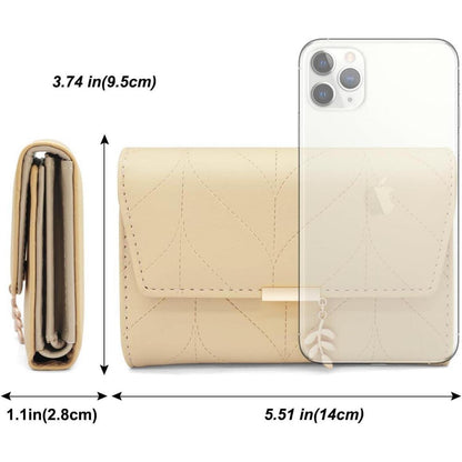 Damen Geldbeutel aus Veganem Leder mit Kartenfächer und