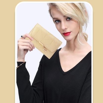 Damen Geldbeutel aus Veganem Leder mit Kartenfächer und