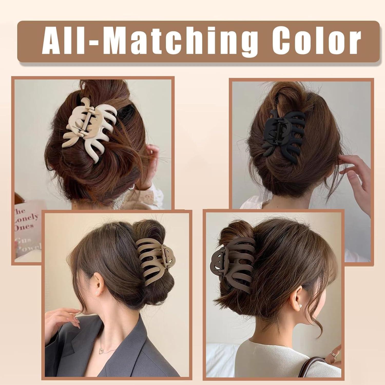 4er Pack Große Haarspangen Oktopus Klaue 9.5cm Damen Haarklammer