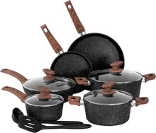 12-teiliges Induktions Töpfe Set mit Deckel Antihaft-Kochgeschirr-Set