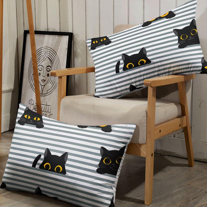 Bettwäsche-Set Gestreifte Katze für Kinder – 135x200cm