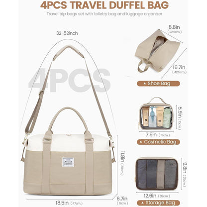 LOVEVOOK Reisetasche Damen Sporttasche mit Schuhfach 30L