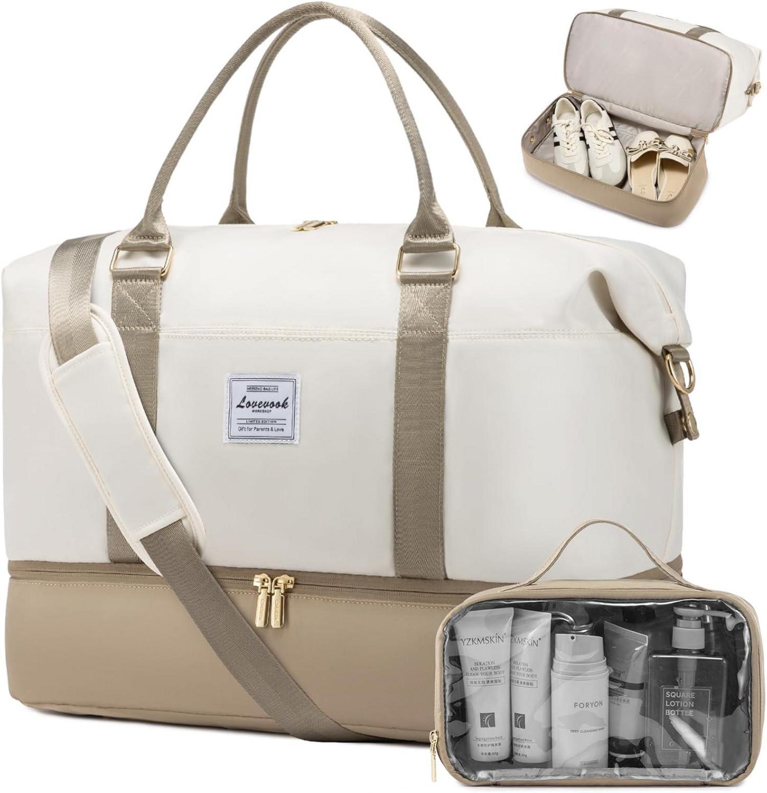 Sporttasche Damen Reisetasche mit Schuhfach Weekender Handgepäck