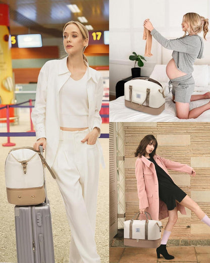 Reisetasche Damen Sporttasche Weekender mit Schuhfach für Flugzeug
