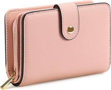 GAEKEAO Damen Portemonnaie mit RFID-Schutz und Münzfach Rosa