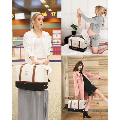 Damen Reisetasche Sporttasche mit Schuhfach - Groß Weekender