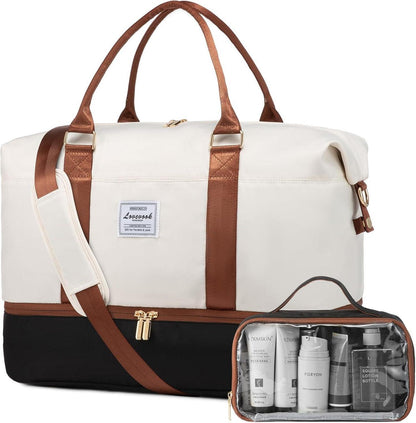 Reisetasche Damen Sporttasche mit Schuhfach und Nassfach
