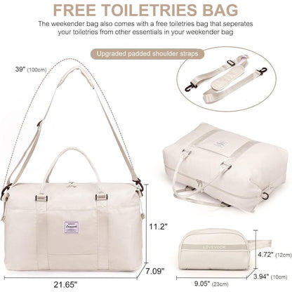 LOVEVOOK Damen Reisetasche Handgepäck Weekender Wasserdicht