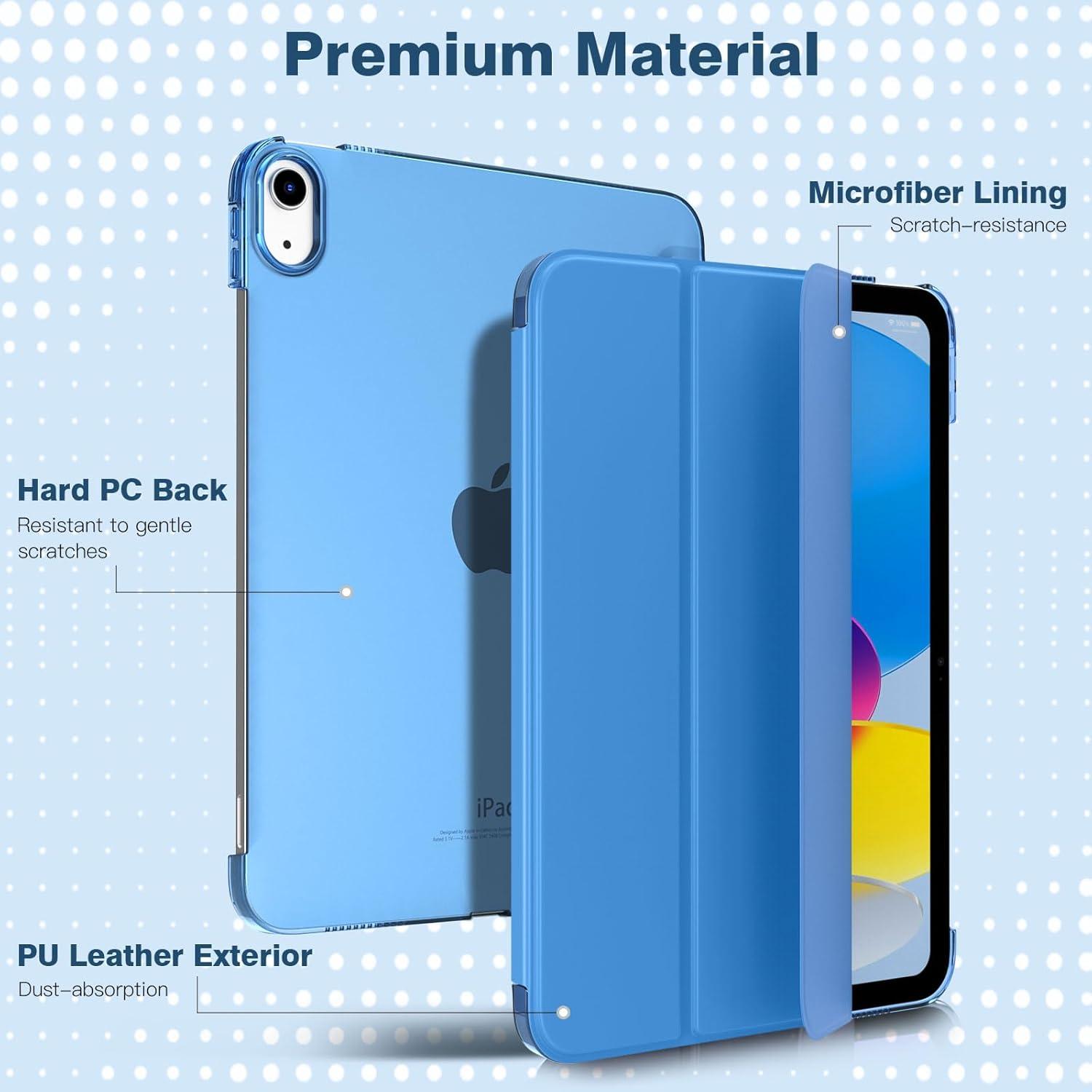 iPad 10.9 Hülle Smart Case Cover Blaue Welle Transluzent Schutzhülle