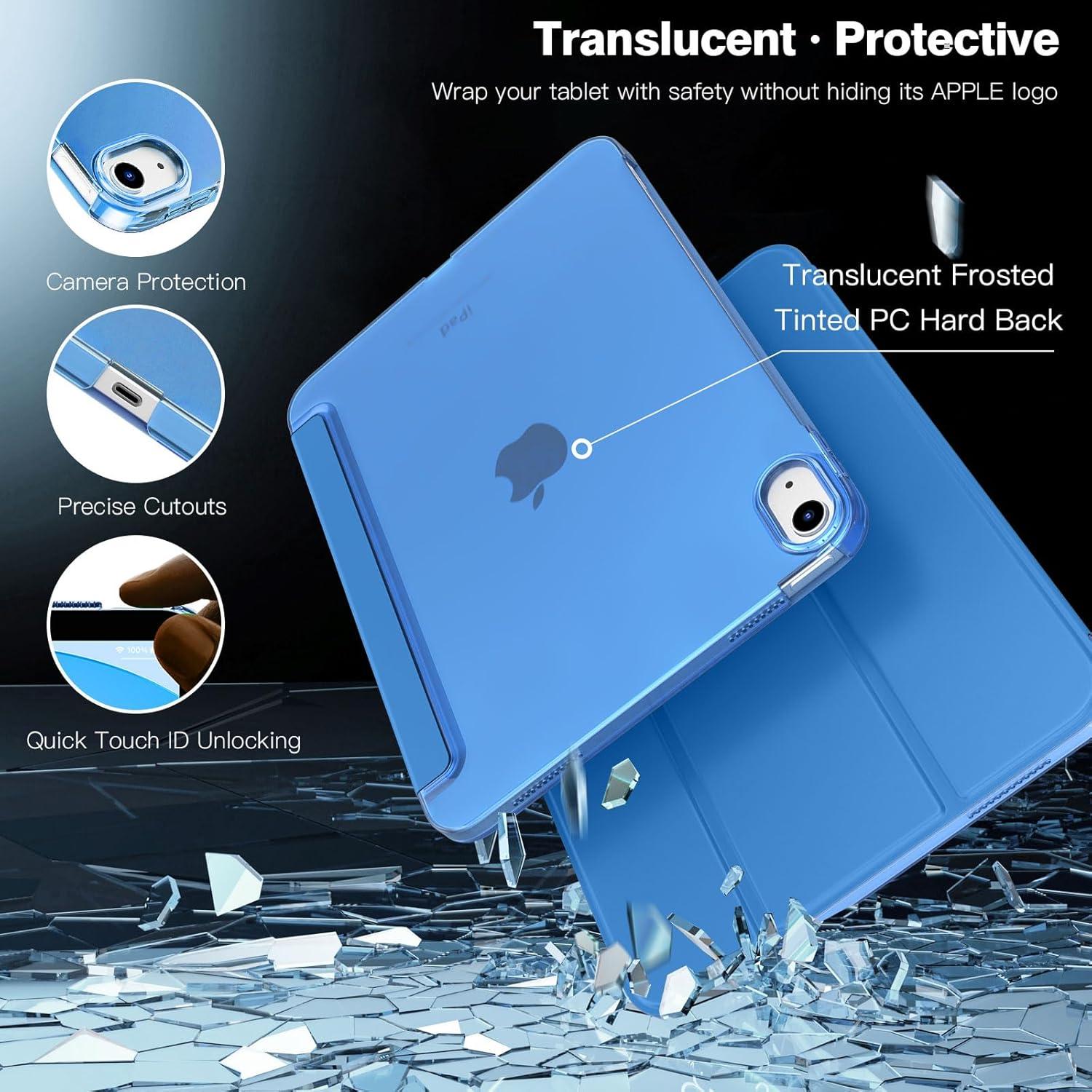 TiMOVO iPad 10 Generation 10,9 Zoll 2022 Hülle Blau Smart Case Cover