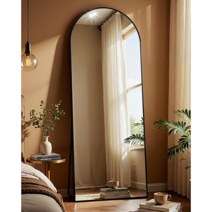 Ganzkörperspiegel Bogen Schwarz 180x66cm | Stand- & Wandspiegel