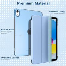 iPad 10.9 Zoll 2022 Hülle Smart Cover Transluzent Blau