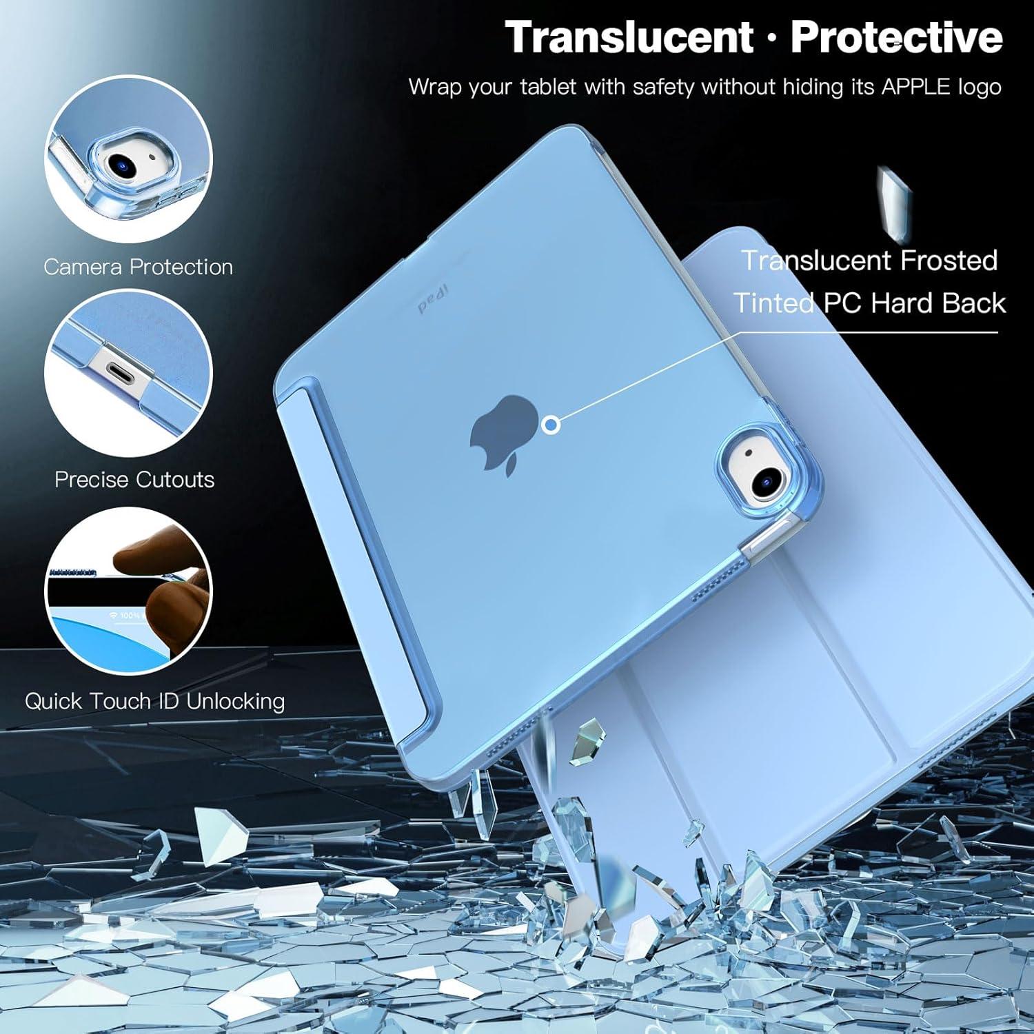 TiMOVO iPad 10 Generation 10,9 Zoll 2022 Hülle - Schlankes Smart Case Cover - Auto Schlaf/Aufwach Funktion - Sonnig Himmelblau