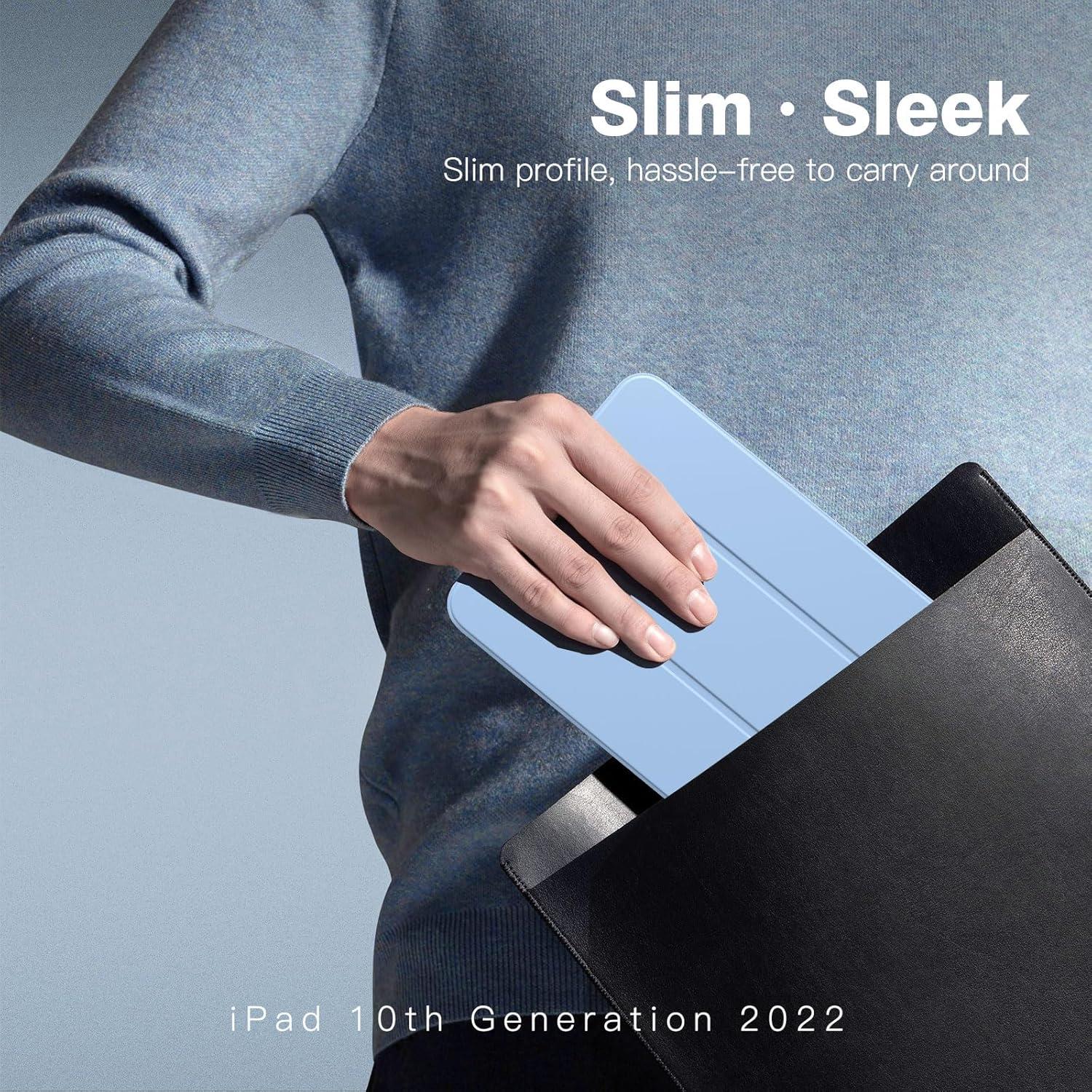 iPad 10.9 Hülle Smart Case Cover Schlank, Auto Schlaf/Aufwach, Sonnig Himmelblau