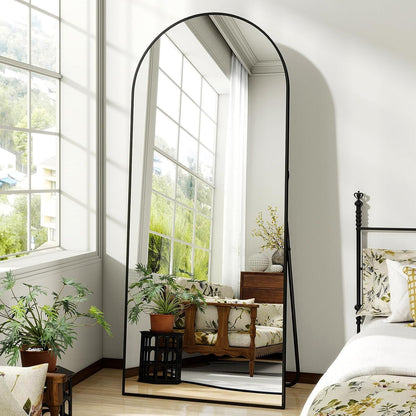 Ganzkörperspiegel Bogen Schwarz – 180x76cm, Stand- & Wandspiegel