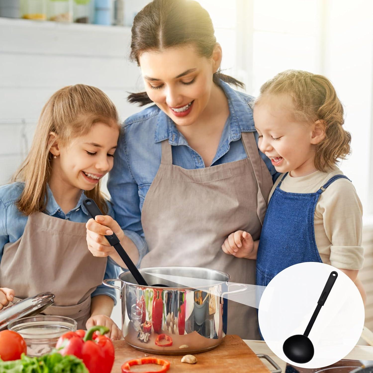 Küchenhelfer Set 7-teilig Nylon Spülmaschinenfest Schwarz