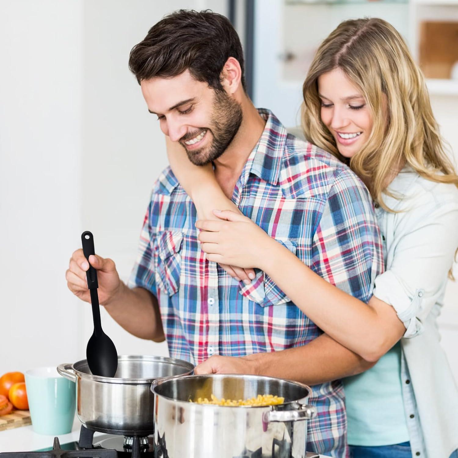 Küchenhelfer Set Nylon 7-teilig Spülmaschinenfest Antihaft Schwarz