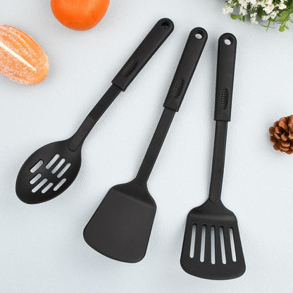 Küchenhelfer Set Nylon 7-teilig Spülmaschinenfest Kochbesteck Schwarz