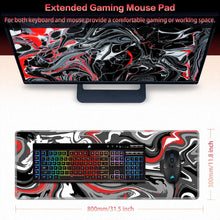 Gaming Mauspad XL 800x300mm Fluid Art groß Vernähte Kanten