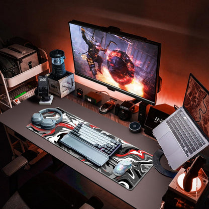 Gaming Mauspad XL Fluid Art 800x300mm groß anti-Rutsch wasserdicht