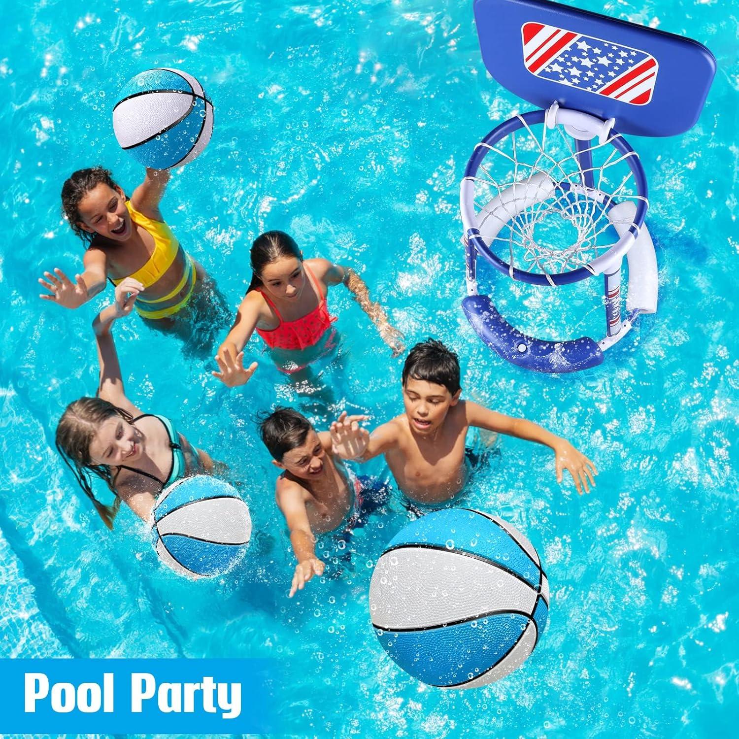 2er Pack Mini Basketball Set, 22cm mit Luftpumpe, Indoor Outdoor