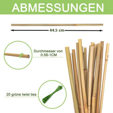 Bambusstäbe 44.5CM 20 Stück Pflanzenstütze für Innen und