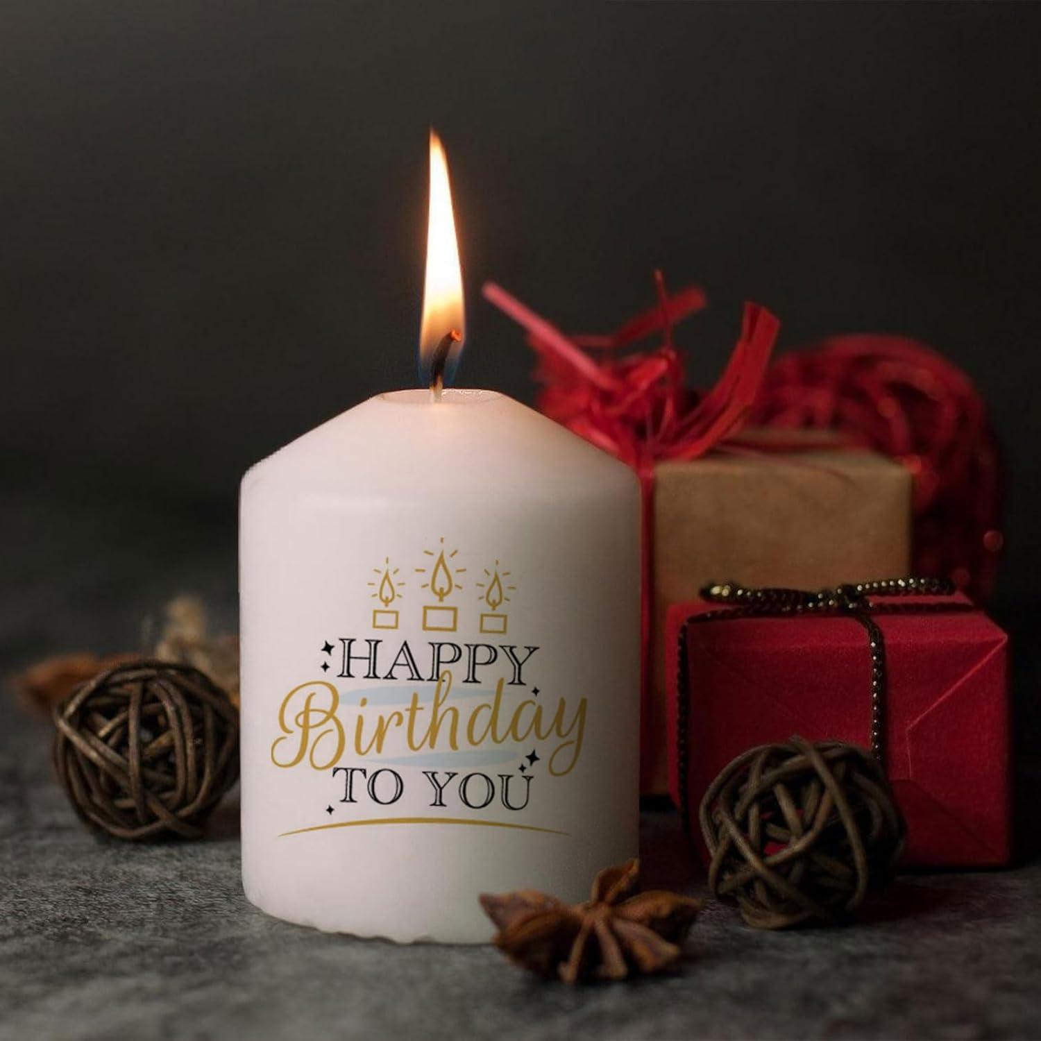 Kerzentattoos Happy Birthday 4er Set A5 für DIY Geschenke