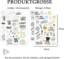 Kerzentattoos Geburtstag Wasserschiebefolie für DIY