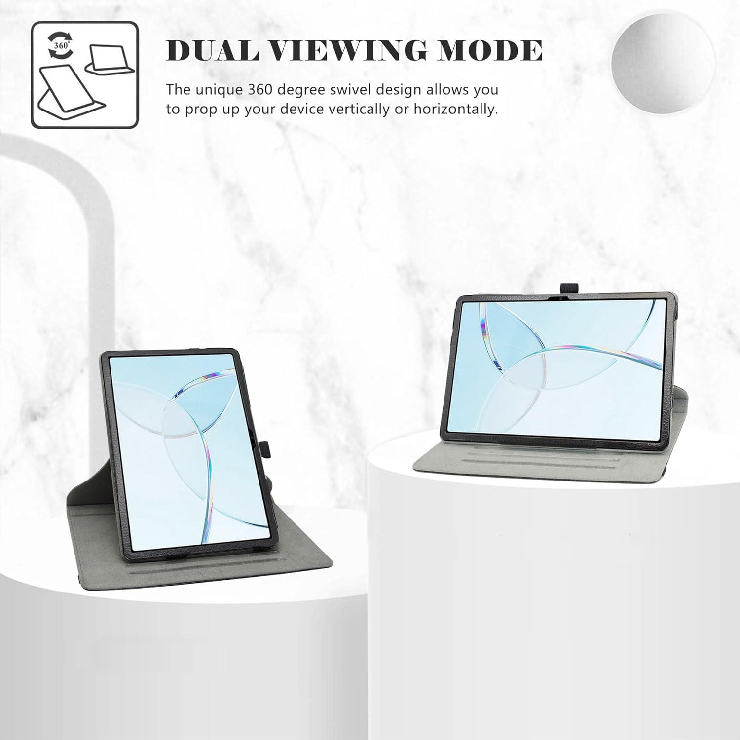 DOOGEE T10E Tablet Hülle Schwarz 360° Drehbar Standfunktion