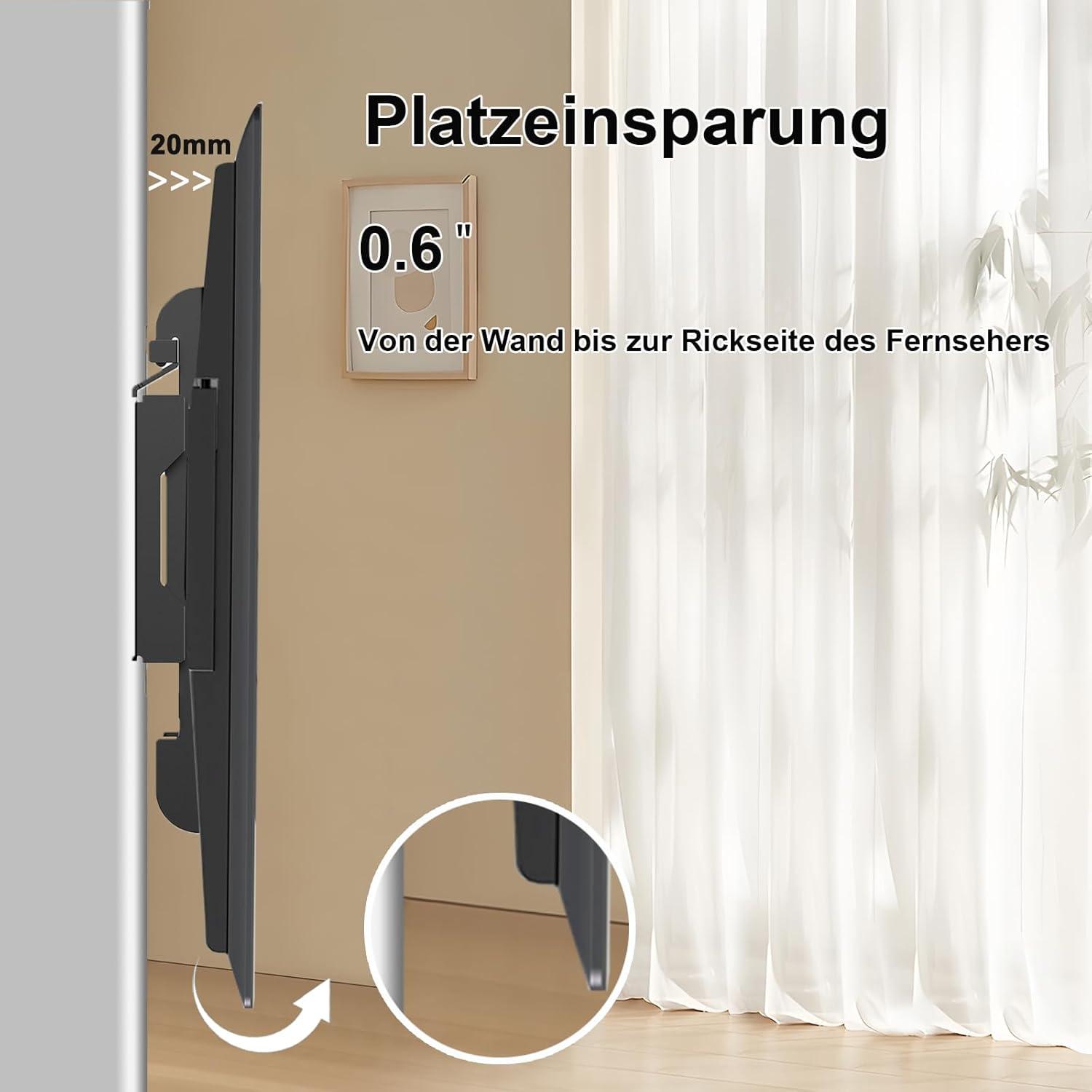 TV Wandhalterung 14-42 Zoll bis 25kg VESA 200x200 Ultra Dünn