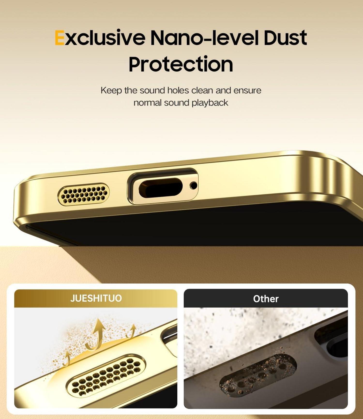 Samsung Galaxy S24 Hülle MagSafe N56 Magnete transparent Gold