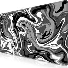 Großes Gaming Mauspad XL Fluid Art 800x300mm Schwarz-Grau