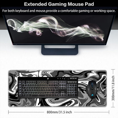 Abetcabe Gaming Mauspad XL 800x300mm Schwarz - Großes