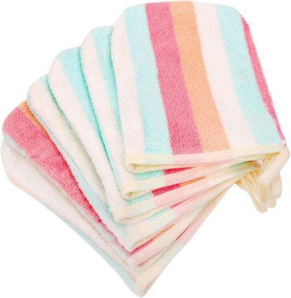 Hochsaugfähige Waschlappen-Set 6-teilig Korallenfleece mit