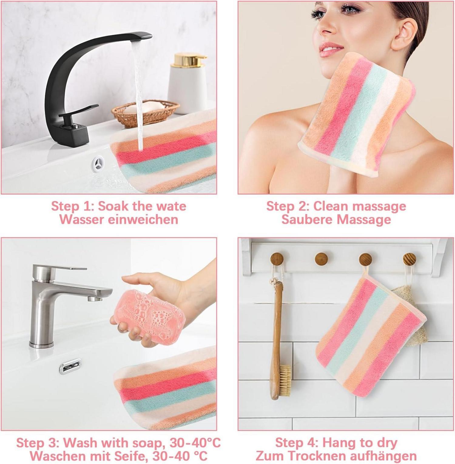 Waschlappen-Set 6er Pack Korallenfleece Handtücher