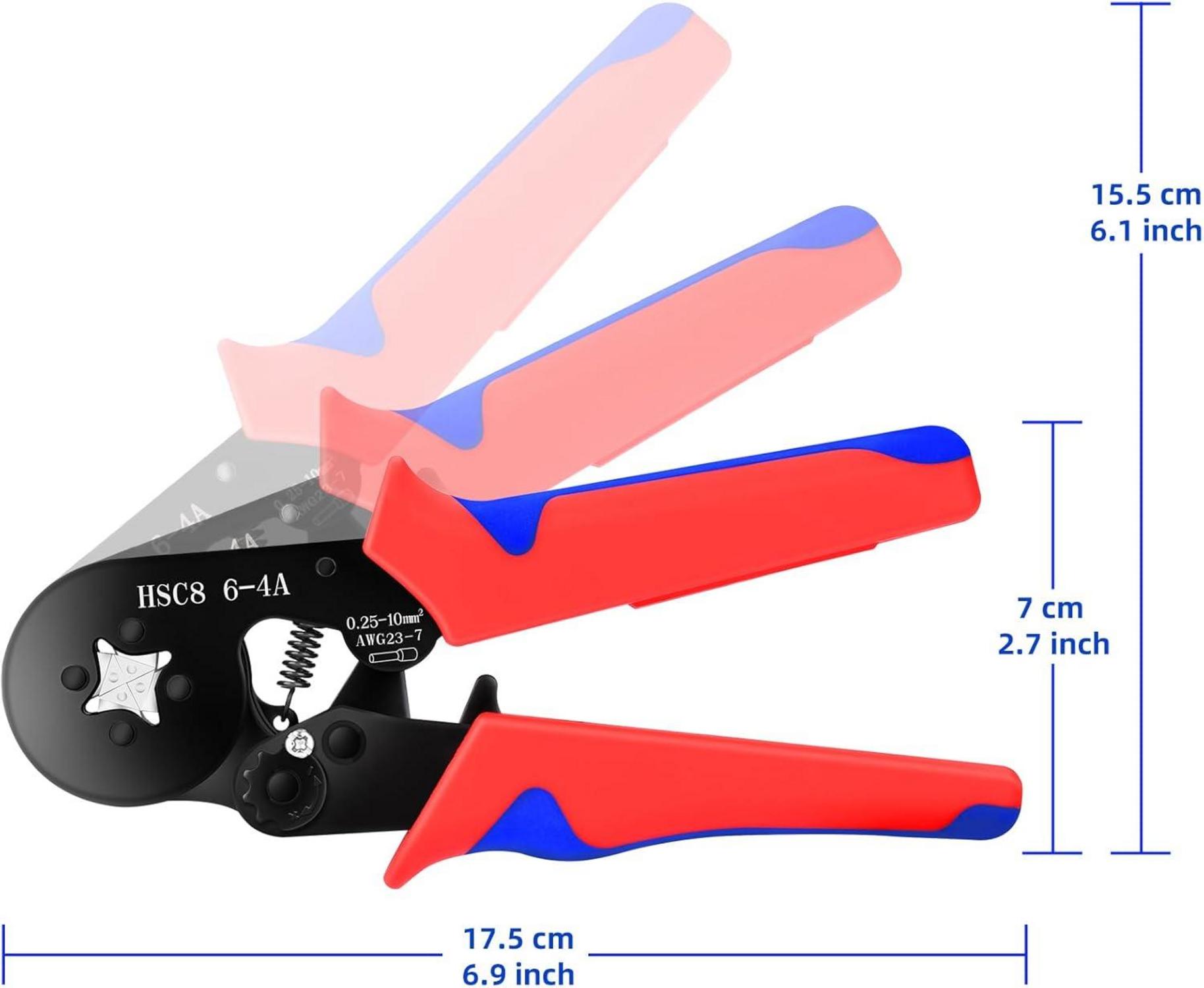 Daakro Aderendhülsen Crimpzangensatz 1800 Stück 0,25-10 mm² Ratschenzange
