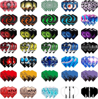 Dart Flights 105 Stück PET Standard für Darts, Soft und Steel Tip