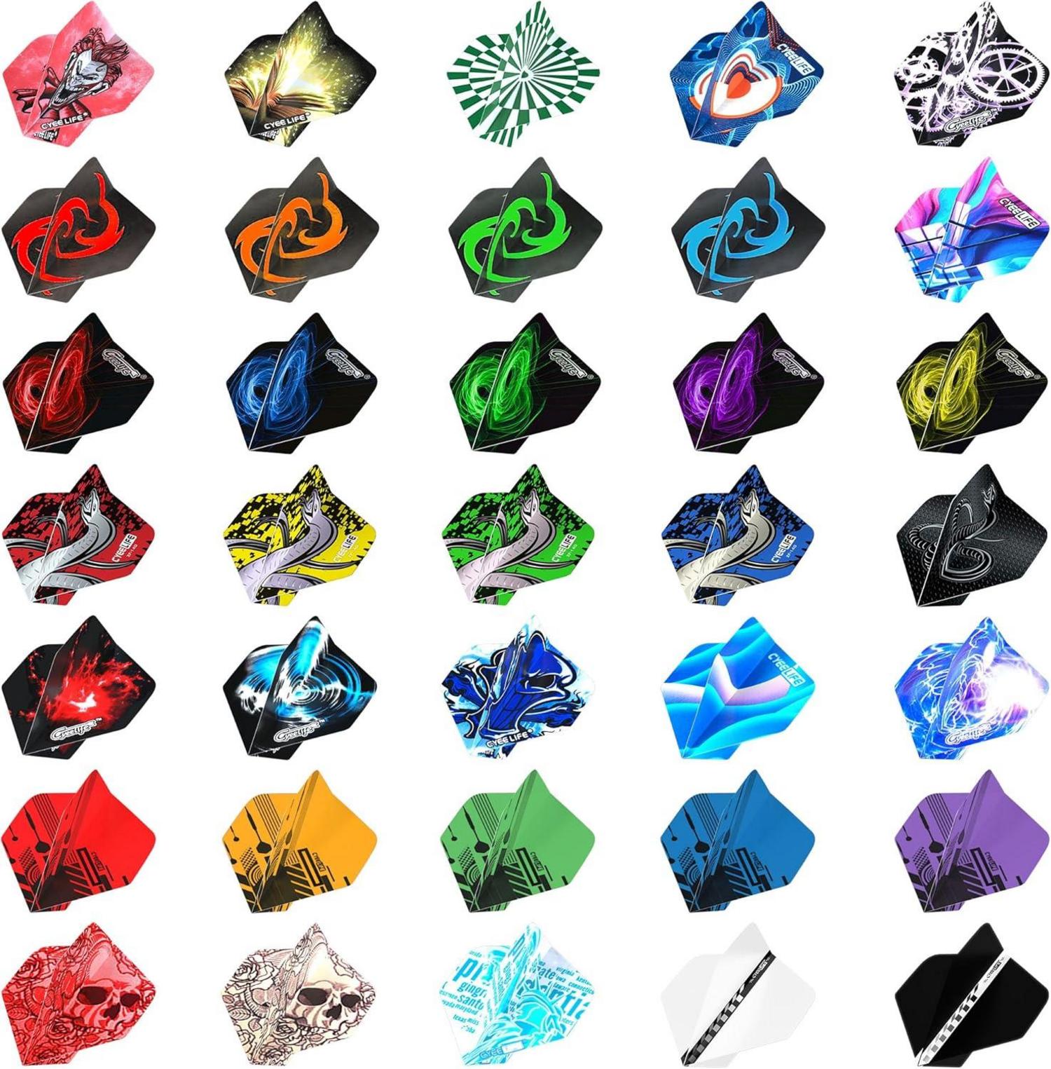 Dart Flights 105 Stück Standard PET für Darts Soft Steel Tip