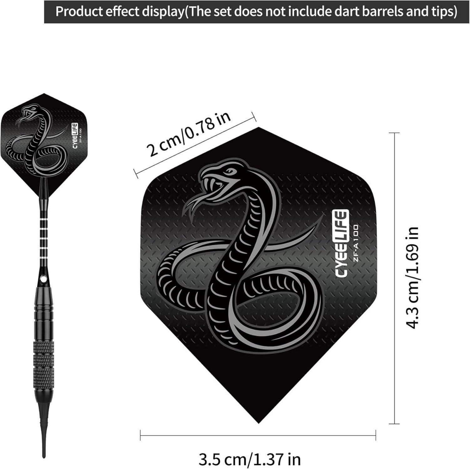 Dart Flights 105 Stück PET Standard für Darts, Soft und Steel Tip