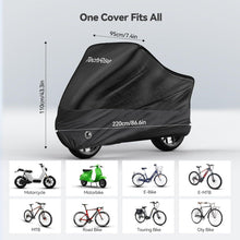 Fahrradabdeckung 210D Oxford wasserdicht 220x110x95 cm