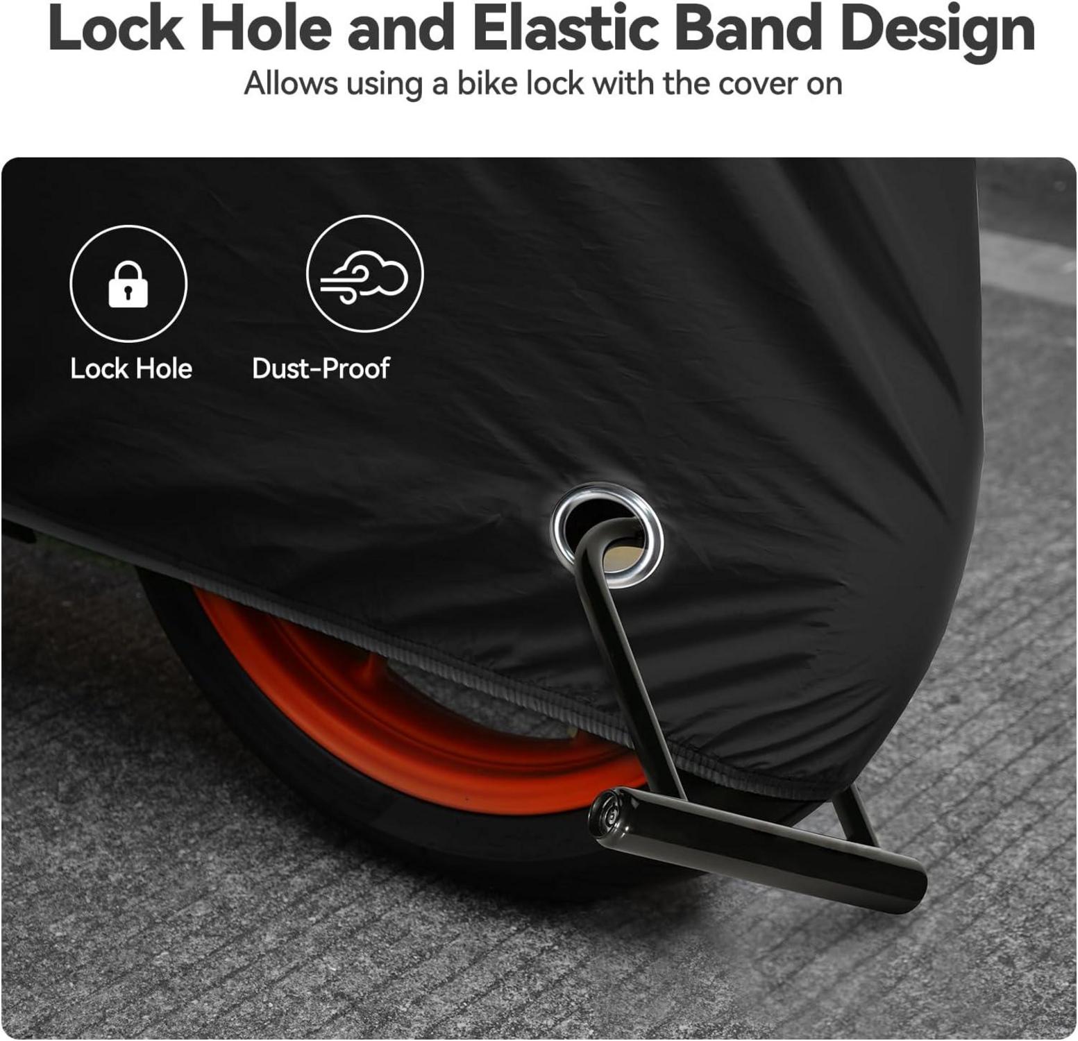 Fahrradabdeckung 2-3 Fahrräder wasserdicht Oxford 220 x 110 x 95 cm Schwarz