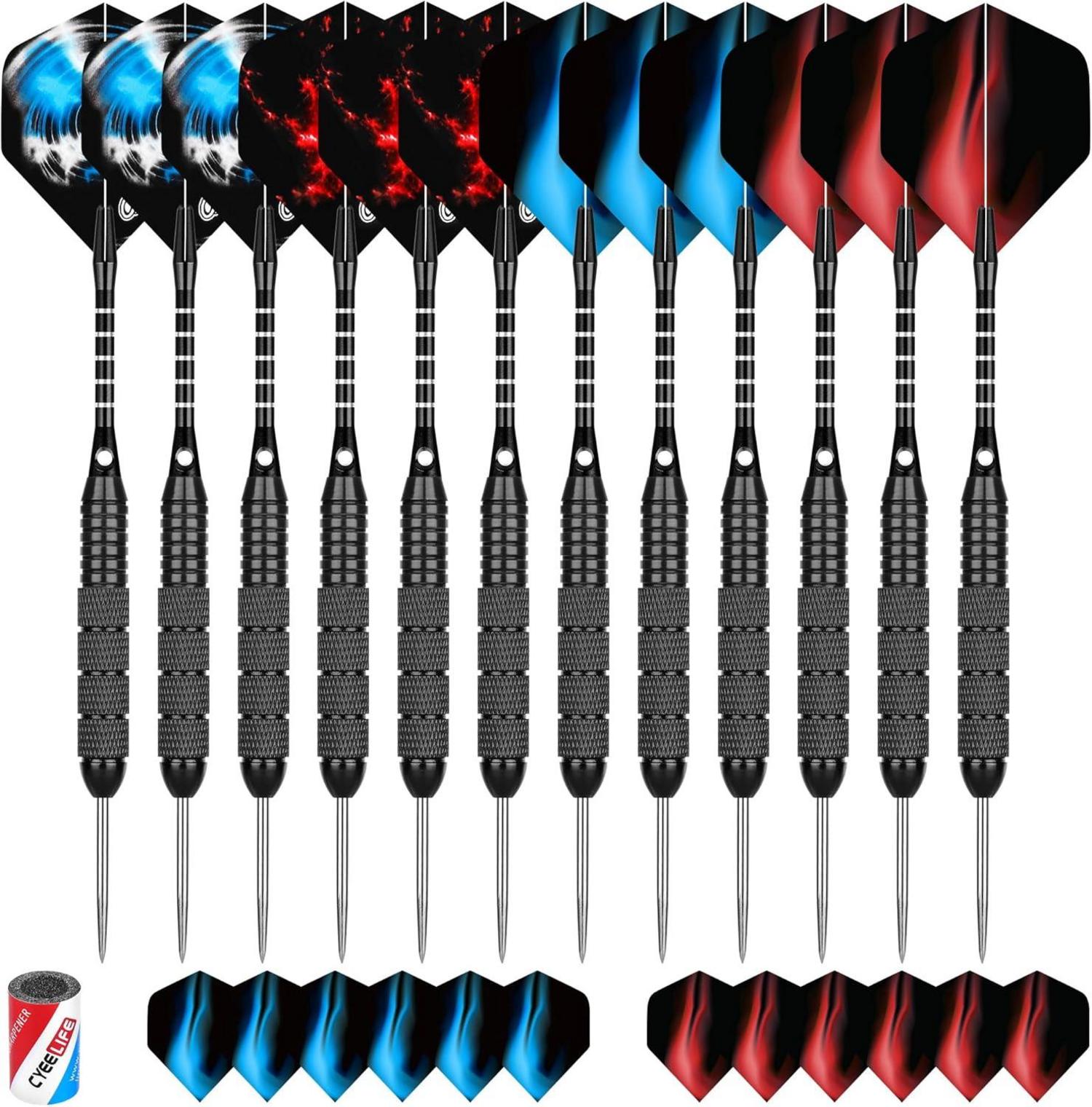 Dartpfeile Metallspitze Flights Sharpener 22g Schwarz