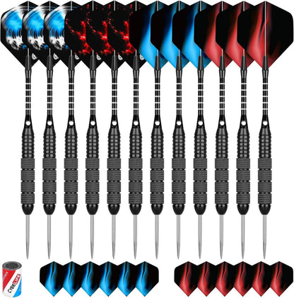 Dartpfeile Metallspitze Flights Sharpener 22g Schwarz