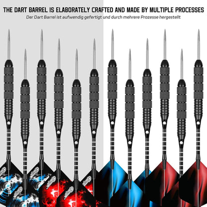 Dartpfeile Metallspitze Flights Sharpener 22g Schwarz