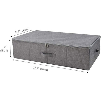 Faltbare Aufbewahrungsboxen unter dem Bett, staubdicht, 3 Stück, Dunkelgrau
