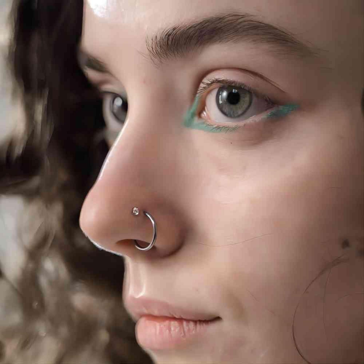 Nasenpiercing Set Kristall Gold Silber 20G 18G 8 Stück