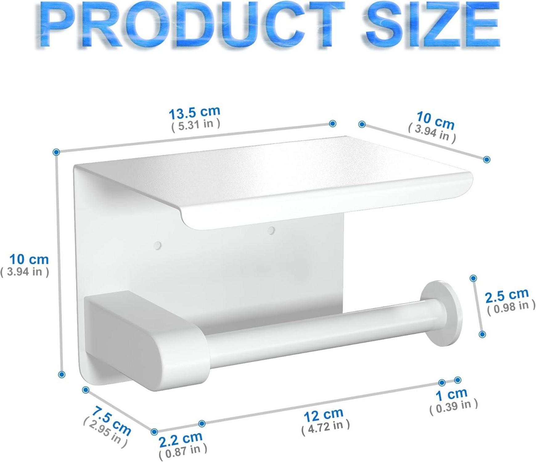 Toilettenpapierhalter Ohne Bohren Weiß 3M-Kleber/Schraubmontage