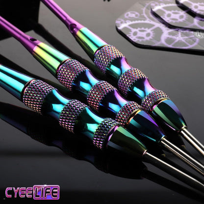 CyeeLife Dartpfeile Metallspitze 22g 3 Stk., 6 Aluminium Schäfte, 12 Flights, 20